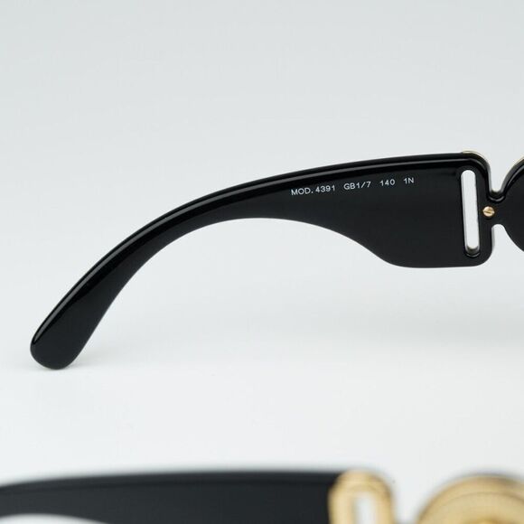NEW Versace VE4391 GB1/7 Black Orange Shield Unisex Sunglasses